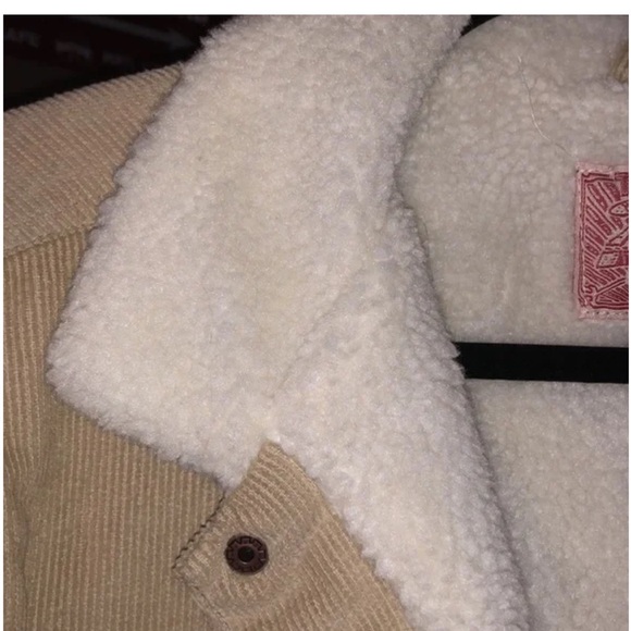 Brooklyn Cloth Tan Corduroy Sherpa-Lined Utility Jacket - Picture 3 of 7